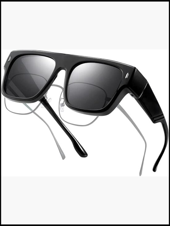 Fit Over Glasses Oversized Square Polarized Sunglasses UV Protection